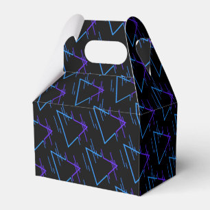 Retro Neon Geometric Muster 2 Gable Geschenkschachtel