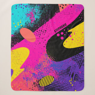 Retro-Neon-Hot-Pink-Cyan-Abstrakte-Pop-Art Sherpadecke