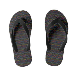 Retro Neon Lines Retro Style Kinderbadesandalen
