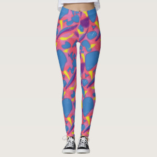 Retro-Neon-Multicolor Leggings