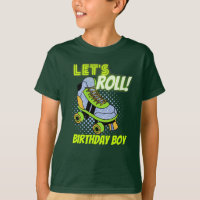 Retro Neon Roller Skaten Lasse Roll Birthday Boy