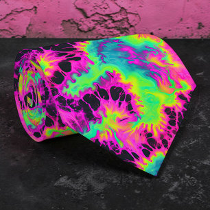 Retro-Neon-Tie-Dye-Halsbindenindividuelle Krawatte