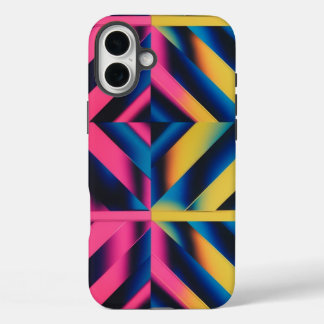 Retro Neon Triangle - Bold 80er Geometric iPhone 16 Plus Hülle