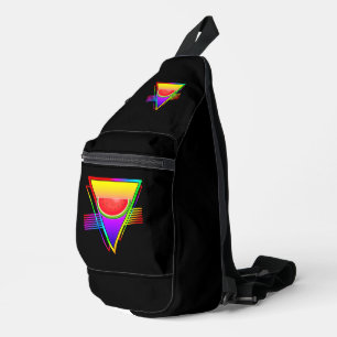 Retro Neon Watermelon Crossbody Bag