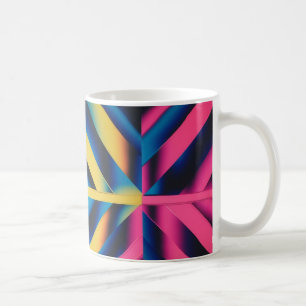 Retro-Neondreiecke - Bold Geometric 80er Classic Kaffeetasse