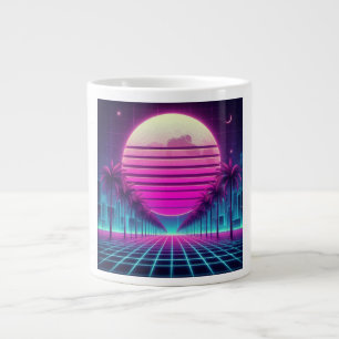 Retro, Neonmoon/Palmen im 80er Jumbo-Tasse