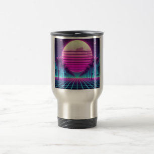 Retro, Neonmoon/Palmen im 80er Reisebecher