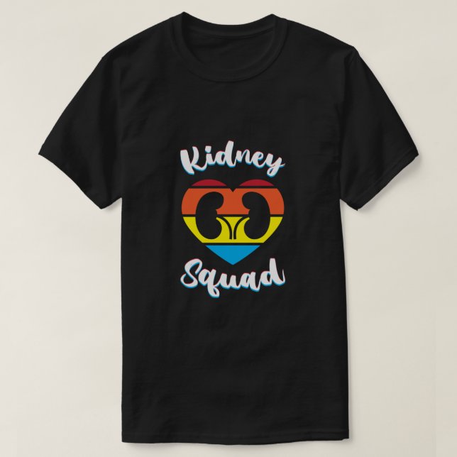 Retro Nephrologie Team Dialysis Nurse Niere Squad T-Shirt (Design vorne)