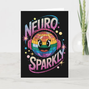 Retro Neurodivergenter Neurosparkly Autismus-Spekt Karte