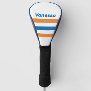 Retro New Amsterdam Across Striping mit Namen Golf Headcover