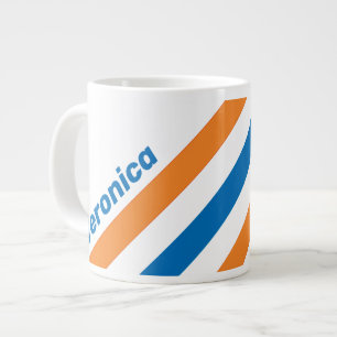 Retro New Amsterdam Streifen mit Namen Jumbo-Tasse