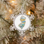 Retro New Jersey Cape May Atlantic City Souvenir Schneeflocken Zinn-Ornament<br><div class="desc">Show off your new jersey root with this retro style new jersey souvenir which feys area codes 609,  732 und all major cities. Whether you're from Newark,  Atlantic,  Cape may,  or ocean city,  this design is a great present to give to loved ones</div>