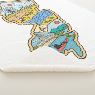 Retro New Jersey Cape May Atlantic City Souvenir Sherpadecke