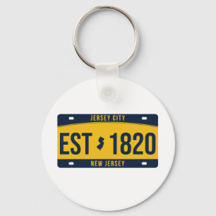 Retro New Jersey Staat Lizenzplatz Souvenir Schlüsselanhänger