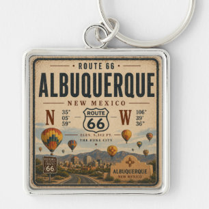 Retro New Mexico Highway Erinnerungsstück Schlüsselanhänger