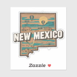 Retro New Mexico Staat Car Sticker
