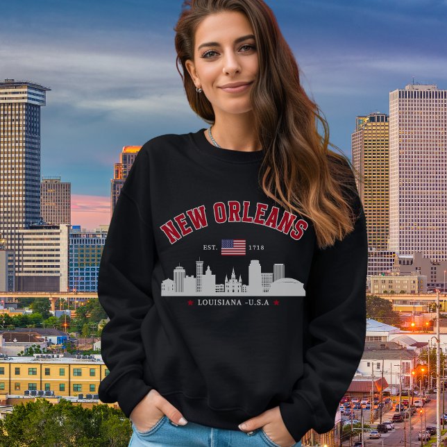 Retro New Orleans City Skyline Sweatshirt (Von Creator hochgeladen)
