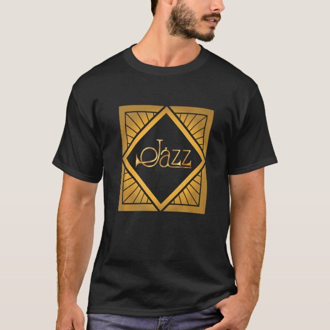 Retro New Orleans Music Jazz Saxophon T-Shirt (Vorderseite)
