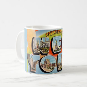 Retro New York City Grußveranstaltung Tasse
