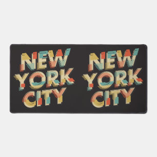 Retro New York City Typografie Schreibtischunterlage