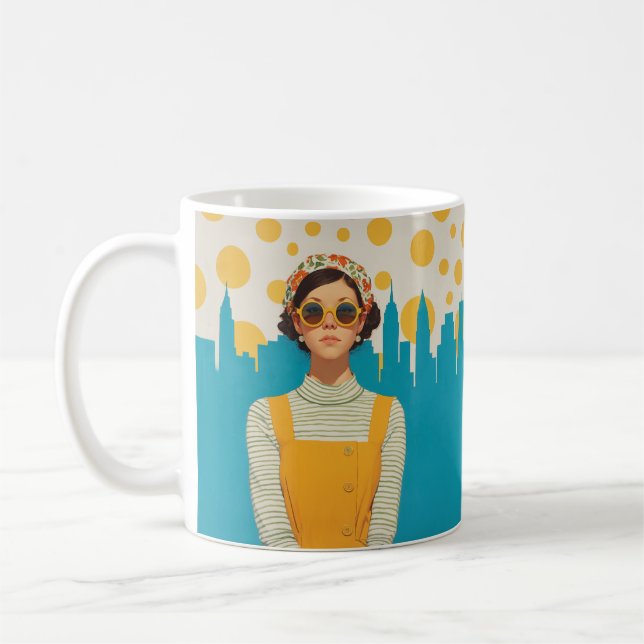 Retro New York Sunshine Kaffeetasse (Links)