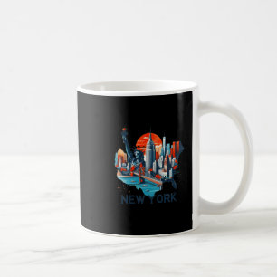 Retro New Yorker Skyline Silhouette Kaffeetasse