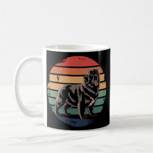 Retro Newfoundland Vintage Geschenke für Hunde-Lie Kaffeetasse