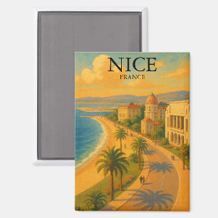 Retro Nice Frankreich Côte d'Azur Magnet