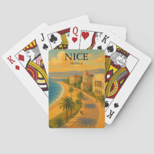 Retro Nice Frankreich Côte d'Azur Spielkarten