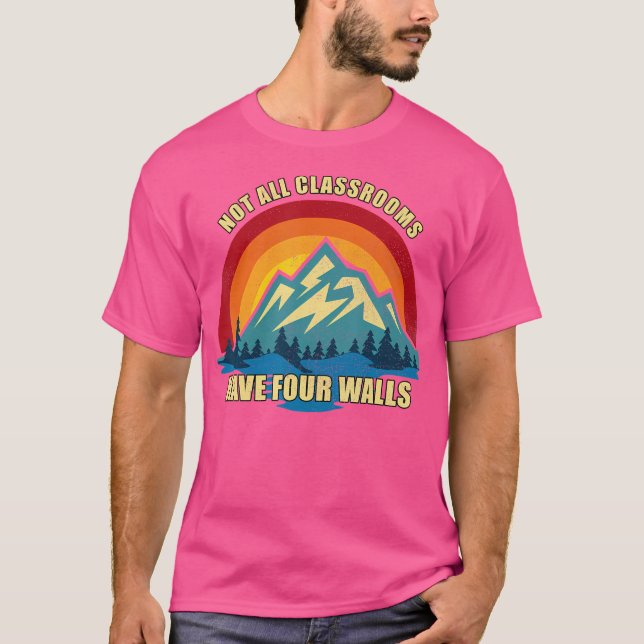 Retro Nicht alle Klassenzimmer haben vier Wände, H T-Shirt (Vorderseite)
