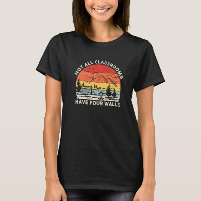 Retro Nicht alle Klassenzimmer haben vier Wände, H T-Shirt (Vorderseite)