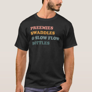 Retro-Nicu-Krankenschwester Frühchen Wickeltücher T-Shirt