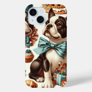 Retro Niedlich Boston Terrier Illustration Case-Mate iPhone Hülle
