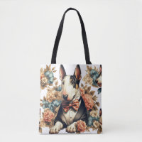 Retro Niedlich Floral Bull Terrier
