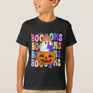Retro Niedlich Ghost Teacher Halloween Librarian R T-Shirt