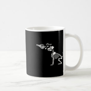 Retro Niedlich Skeleton Hand Boop Dog Funny Hallow Kaffeetasse