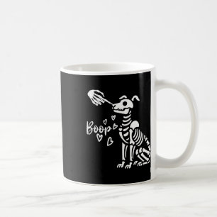 Retro Niedlich Skeleton Hand Boop Dog Funny Hallow Kaffeetasse
