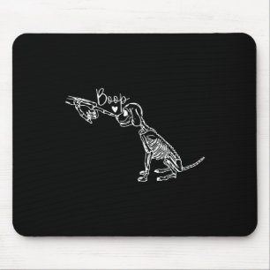 Retro Niedlich Skeleton Hand Boop Dog Funny Hallow Mousepad