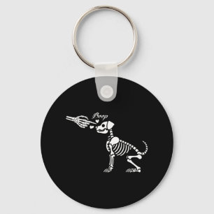 Retro Niedlich Skeleton Hand Boop Dog Funny Hallow Schlüsselanhänger