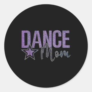 Retro Niedlich Sparkle Dance Mama Funny Mama Mutte Runder Aufkleber