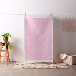 Retro Niedliche Baby Pink White Polka Dots Muster  Stoff