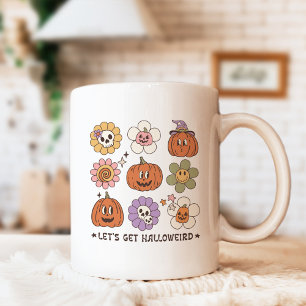 Retro Niedliche Halloween-Blume Kaffeetasse