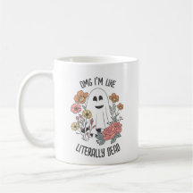 Retro Niedliche Halloween-Geist "Ich bin tot" Pun-