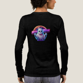 Retro Niedliche Halloween-Ghost-Artwork - Neon Tri-Blend Shirt