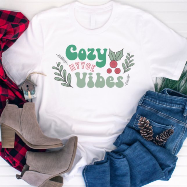 Retro Niedliche Weihnachten Gemütlich Saison Hygge T-Shirt (Von Creator hochgeladen)