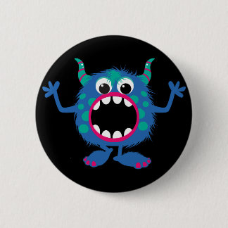 Retro niedliches Monster Button