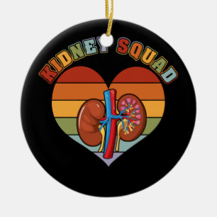 Retro Niere Squad Team Nephrologie Nurse Dialyse Keramik Ornament