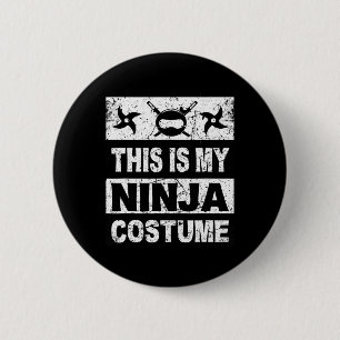 Retro Ninja Kostüm Halloween für junge Kinder Männ Button