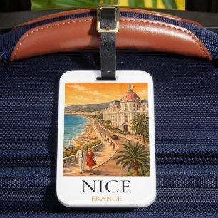 Retro Nizza Côte d’Azur Promenade des Anglais Blic Gepäckanhänger