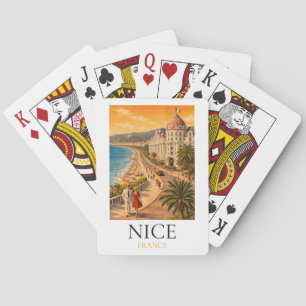 Retro Nizza Côte d’Azur Promenade des Anglais Blic Spielkarten